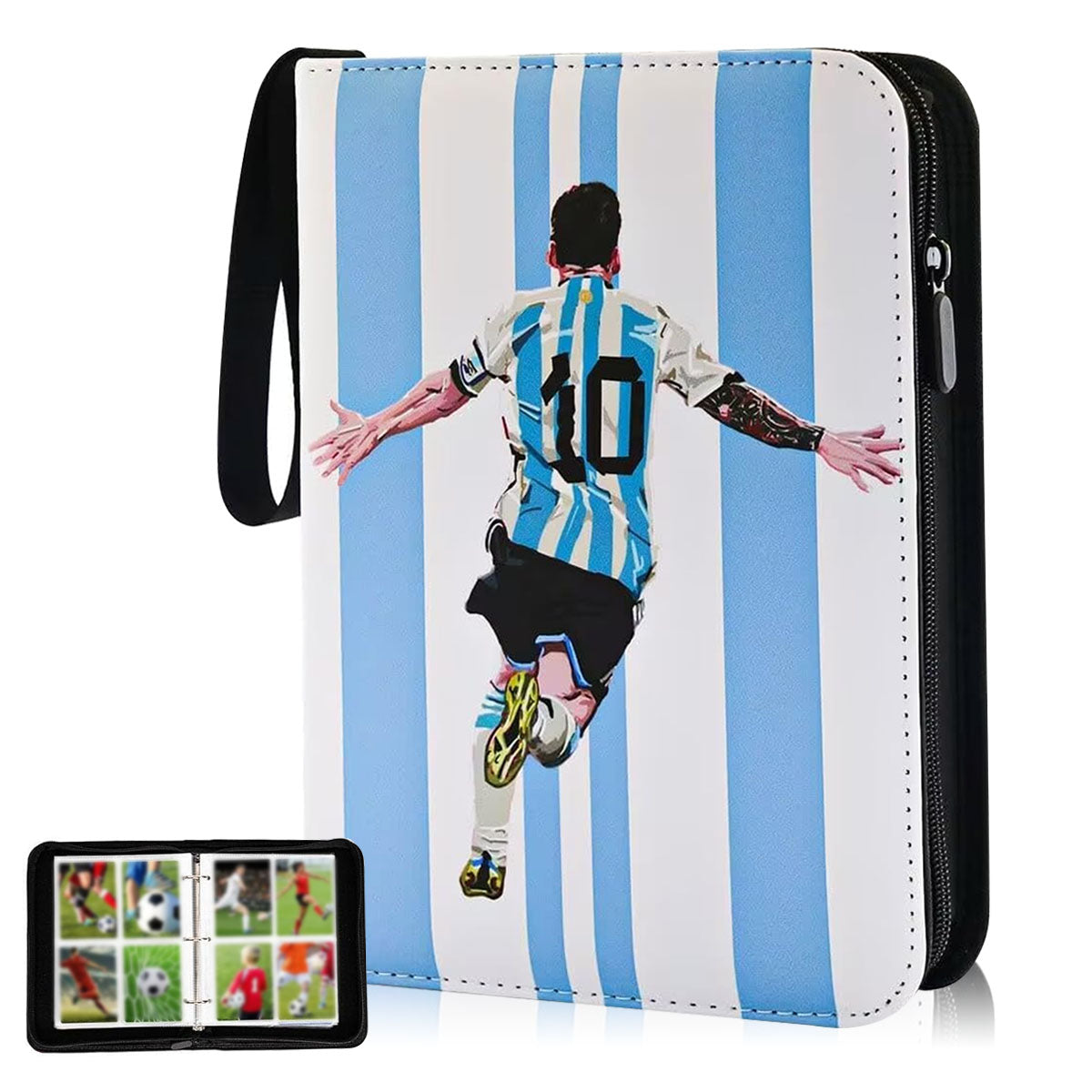HASTHIP Pockets Soccer Card Binder for Soccer Trading Cards Collectors HASTHIP Pockets Soccer Card Binder for Soccer Trading Cards Collectors